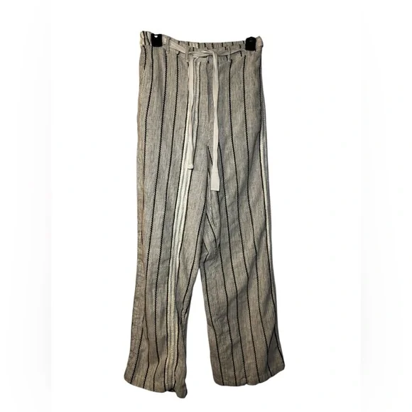 Free People Beige and Black Striped Joggers - Picture 1 of 8